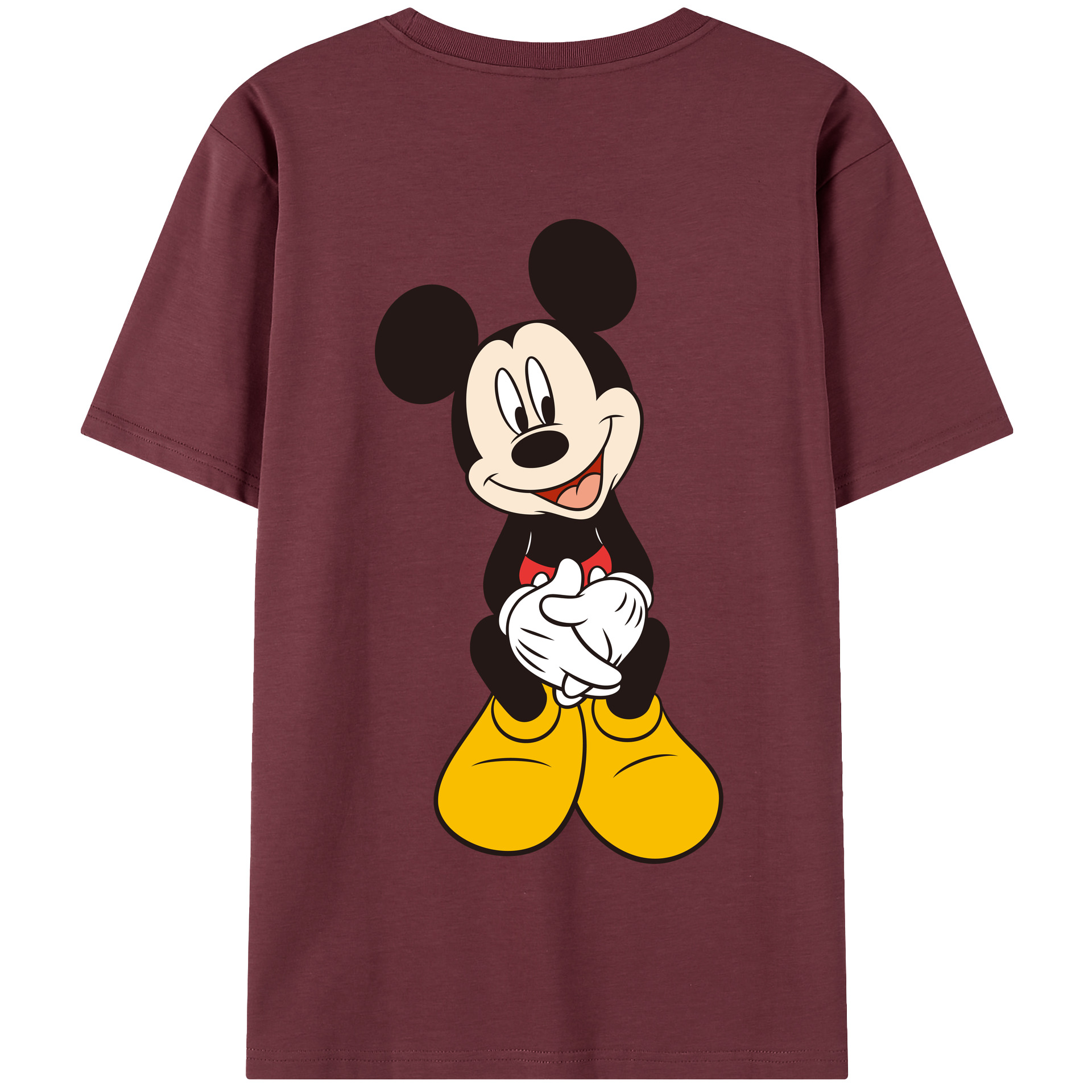 （画像用） ミッキーマウス Mickey Mouse 綿100％半袖Tシャツ（背面プリント）
